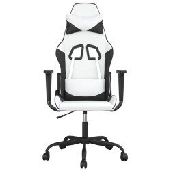 Chaise de jeu Blanc et noir Similicuir 