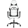 Chaise de jeu Blanc et noir Similicuir 