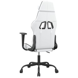 Chaise de jeu Blanc et noir Similicuir 