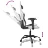 Chaise de jeu Blanc et noir Similicuir 