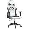 Chaise de jeu de massage Blanc et noir Similicuir 
