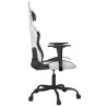 Chaise de jeu de massage Blanc et noir Similicuir 