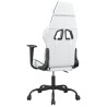 Chaise de jeu de massage Blanc et noir Similicuir 