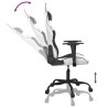 Chaise de jeu de massage Blanc et noir Similicuir 