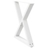 Pieds de table à manger 2 pièces Blanc 70 x (72-73,3) cm Acier 