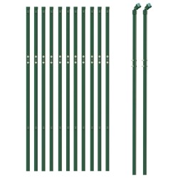 Clôture en treillis métallique vert 0,8x25 m acier galvanisé 