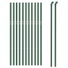 Clôture en treillis métallique vert 0,8x25 m acier galvanisé 