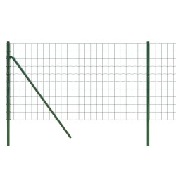 Clôture en treillis métallique vert 0,8x25 m acier galvanisé 