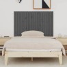 Tête de lit murale Gris 140x3x90 cm Bois massif de pin 