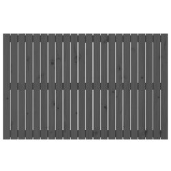 Tête de lit murale Gris 140x3x90 cm Bois massif de pin 