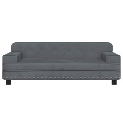 Lit pour chien gris foncé 90x53x30 cm velours 