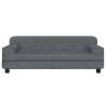 Lit pour chien gris foncé 90x53x30 cm velours 