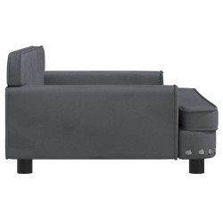 Lit pour chien gris foncé 90x53x30 cm velours 