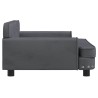 Lit pour chien gris foncé 90x53x30 cm velours 