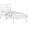 Cadre de lit sans matelas blanc bois massif 100x200 cm 