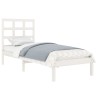 Cadre de lit sans matelas blanc 100x200 cm bois massif 