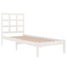 Cadre de lit sans matelas blanc 100x200 cm bois massif 