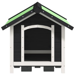 Chenil gris 65x65x61,5 cm bois de pin solide 