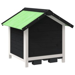 Chenil gris 65x65x61,5 cm bois de pin solide 