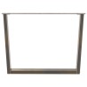Pieds de table à manger en forme de V, 2 pièces, acier naturel, 100 x (72-73,3) cm 