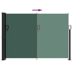 Auvent latéral rétractable vert foncé 140x500 cm 