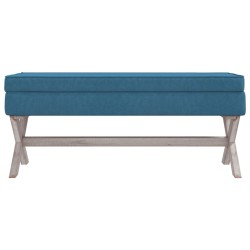 Tabouret de rangement Bleu 110x45x49 cm Velours 