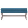 Tabouret de rangement Bleu 110x45x49 cm Velours 