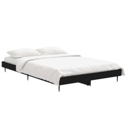 Cadre de lit sans matelas noir 120x190 cm bois d'ingénierie 