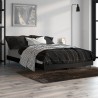 Cadre de lit sans matelas noir 120x190 cm bois d'ingénierie 
