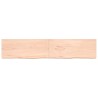 Comptoir de salle de bain 200x40x(2-6)cm bois massif non traité 