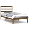 Cadre de lit sans matelas marron miel 100x200cm bois pin massif 