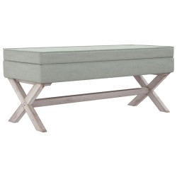 Tabouret de rangement Gris clair 110x45x49 cm Velours 