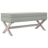 Tabouret de rangement Gris clair 110x45x49 cm Velours 