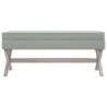 Tabouret de rangement Gris clair 110x45x49 cm Velours 