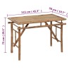Table de jardin pliable 115x50x75 cm Bambou 