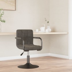 Chaise de salle à manger Gris foncé Velours 