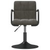 Chaise de salle à manger Gris foncé Velours 