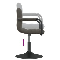 Chaise de salle à manger Gris foncé Velours 