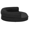 Matelas de lit ergonomique de chien 75x53 cm Aspect de lin Noir 