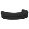 Matelas de lit ergonomique de chien 75x53 cm Aspect de lin Noir 