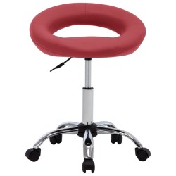 Chaise pivotante à dîner Rouge bordeaux Similicuir  