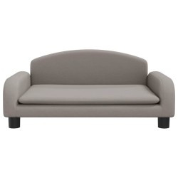 Lit pour chien taupe 70x45x30 cm tissu 