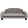 Lit pour chien taupe 70x45x30 cm tissu 