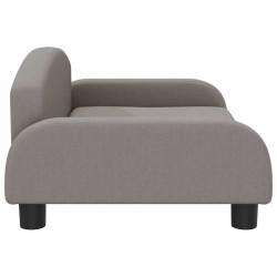 Lit pour chien taupe 70x45x30 cm tissu 