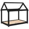 Lit pour chien Noir 101x70x90 cm Bois de pin solide 