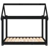 Lit pour chien Noir 101x70x90 cm Bois de pin solide 
