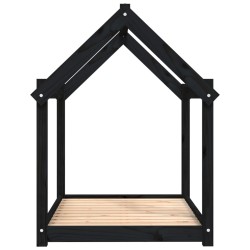 Lit pour chien Noir 101x70x90 cm Bois de pin solide 
