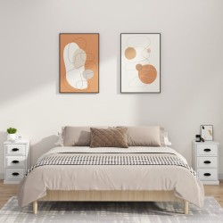 Table de chevet blanc 39x39x67 cm bois d'ingénierie 