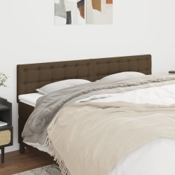 Têtes de lit 2 pcs Marron Foncé 90x5x78/88 cm Tissu 