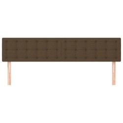 Têtes de lit 2 pcs Marron Foncé 90x5x78/88 cm Tissu 